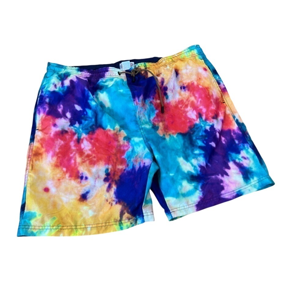 Broken‎ Threads tie dye swim trunks